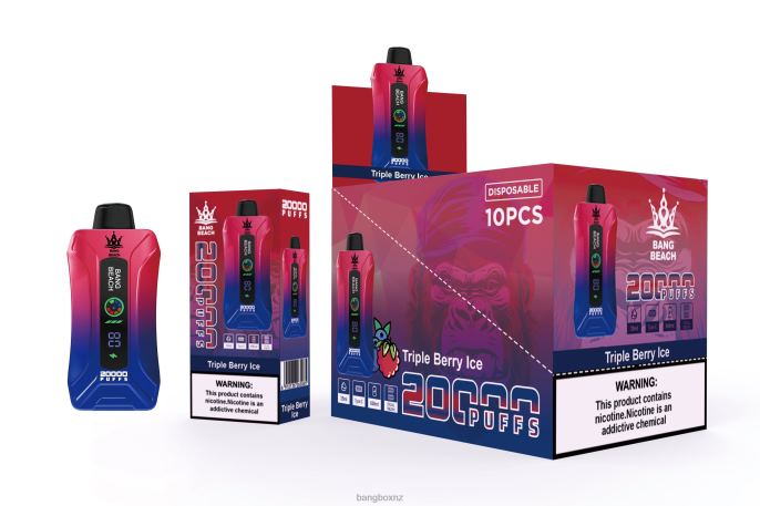 Bang Box NZ - Bang Beach 20000 Puffs Smart Screen Vape Triple Berry Ice