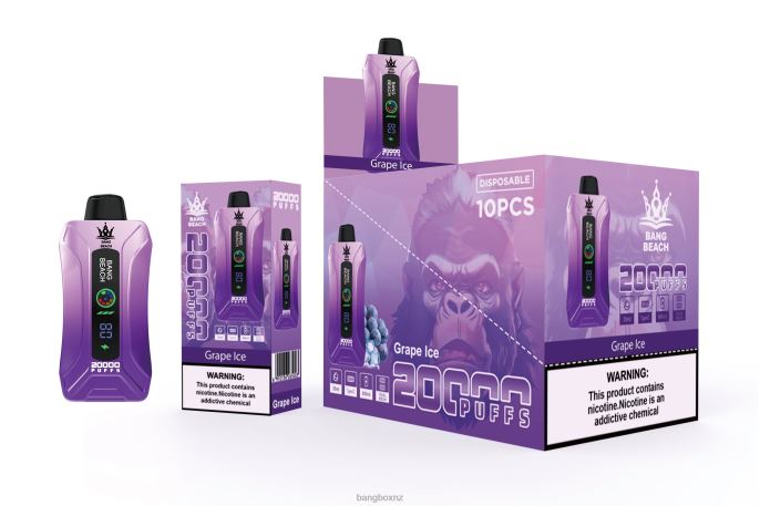 Bang Box Vape - Bang Beach 20000 Puffs Smart Screen Vape Grape Ice