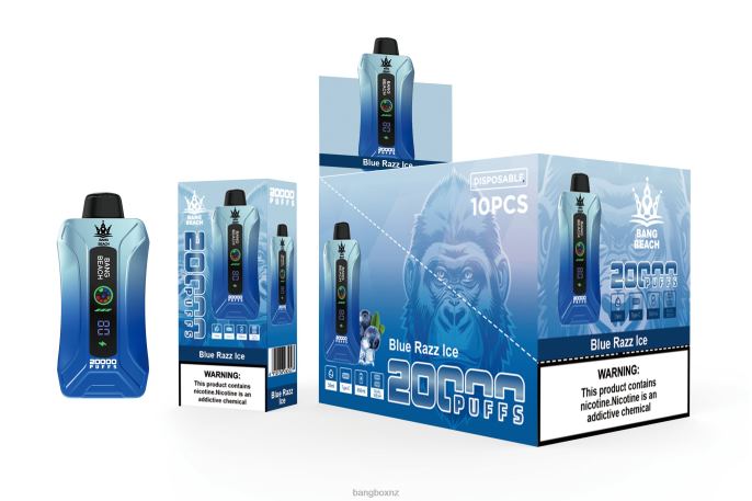 Bang Box Vape Price - Bang Beach 20000 Puffs Smart Screen Vape Blue Razz Ice