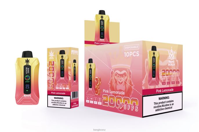 Bang Box Vape Price - Bang Beach 20000 Puffs Smart Screen Vape Pink Lemonade