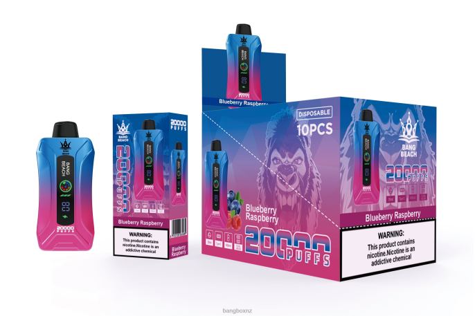 Bang Box Vape Review - Bang Beach 20000 Puffs Smart Screen Vape Blueberry Raspberry