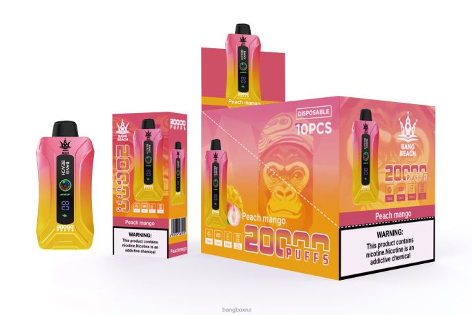 Bang Box Wellington - Bang Beach 20000 Puffs Smart Screen Vape Peach Mango