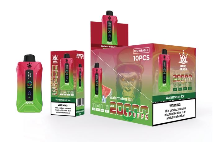 Bang Vape Review - Bang Beach 20000 Puffs Smart Screen Vape Watermelon Ice