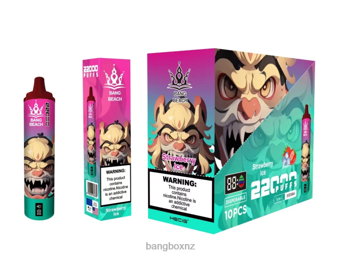 Bang Beach Vape - Bang Beach 22000 Puffs Smart Screen Strawberry Ice