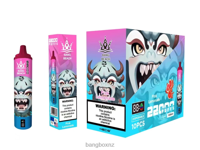 Bang Box NZ - Bang Beach 22000 Puffs Smart Screen Pink Lemonade