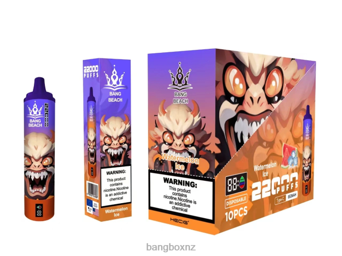 Bang Box NZ - Bang Beach 22000 Puffs Smart Screen Watermelon Ice