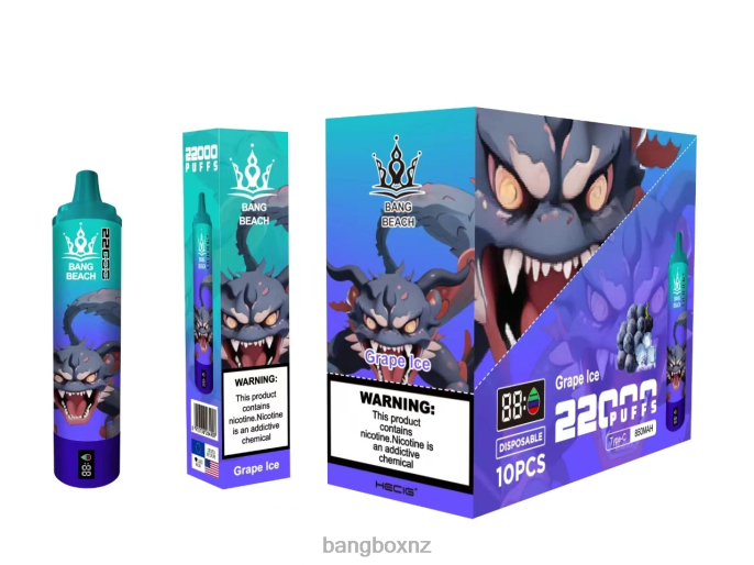 Bang Box Vape Review - Bang Beach 22000 Puffs Smart Screen Grape Ice