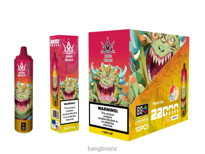 Bang Box Wellington - Bang Beach 22000 Puffs Smart Screen Peach Ice