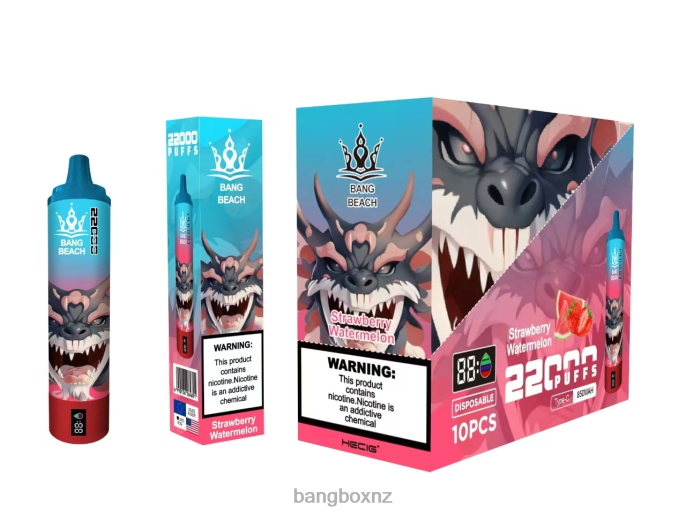 Bang Box Wellington - Bang Beach 22000 Puffs Smart Screen Strawberry Watermelon
