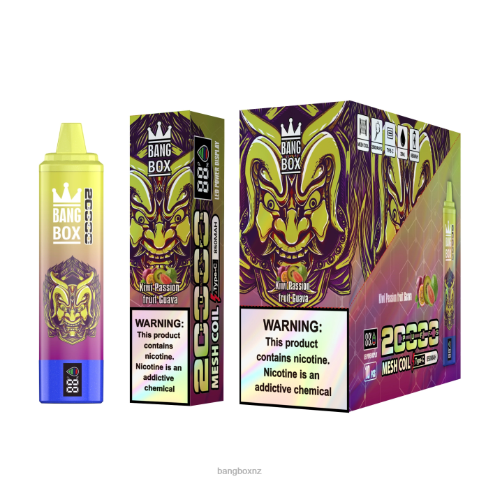 Bang Box NZ - Bang Box 20000 Puffs Smart Screen Kiwi Passion Fruit Guava
