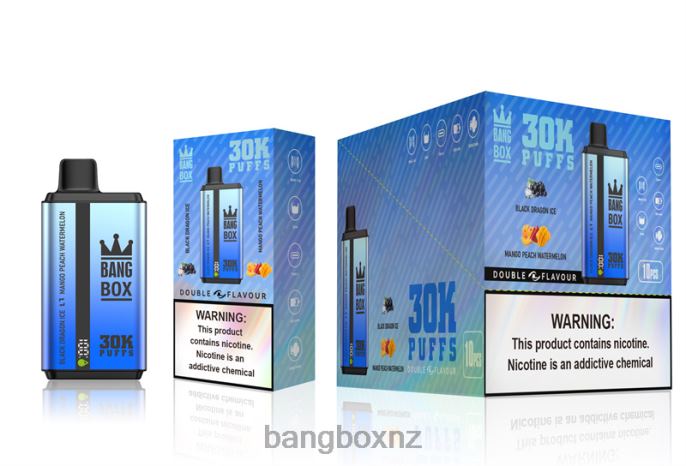 Bang Box NZ - Bang Box 30000 Puffs Dual Flavors Black Dragon Ice & Mango Peach Watermelon